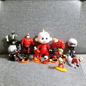 Vintage Incredibles Action Figures Set of 12 Edna Bob Jack-Jack Dash (mt1)